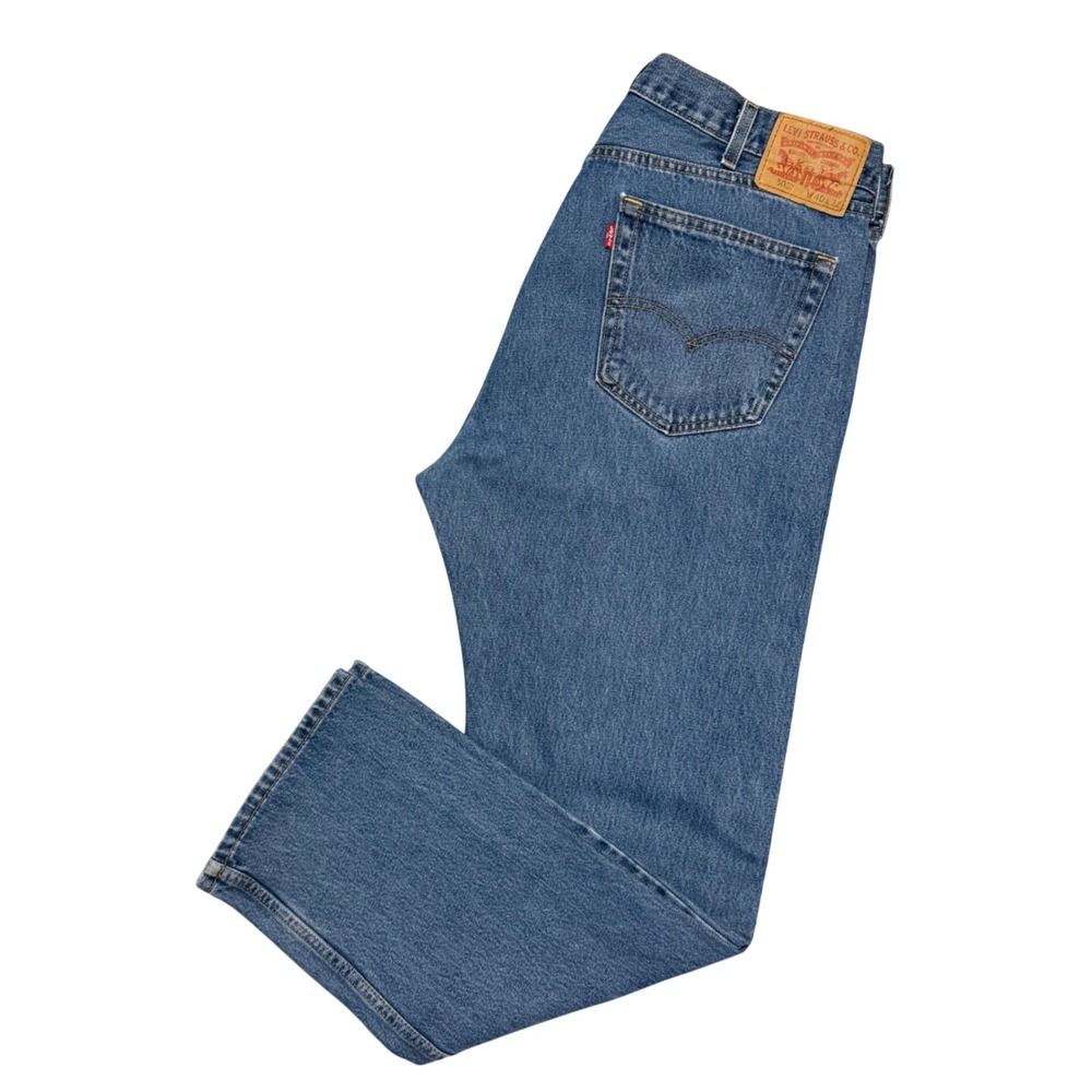 Levi's 505 Regular Fit Jeans Mens 40x32 Blue Medium Wash Straight‎ Leg Denim